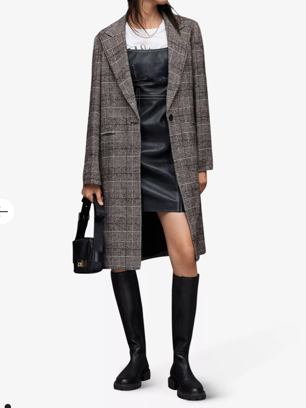 All Saints Dustie Check Duster Coat